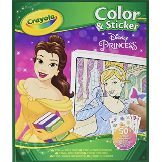 CRAYOLA Spalvinimo ir lipdukų knygelė Princesės