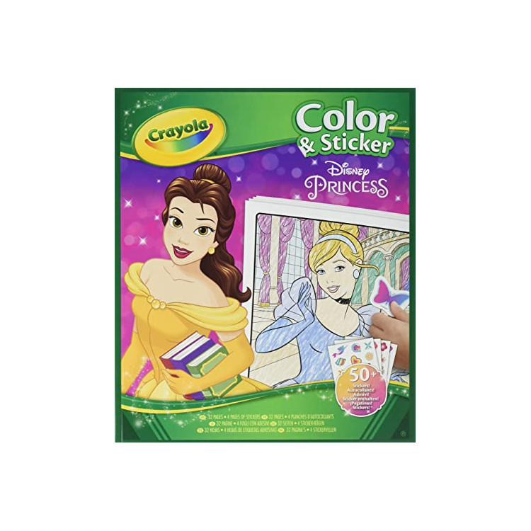 CRAYOLA Spalvinimo ir lipdukų knygelė Princesės