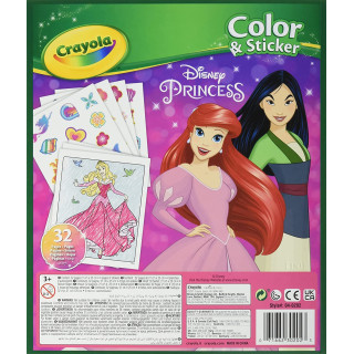 CRAYOLA Spalvinimo ir lipdukų knygelė Princesės