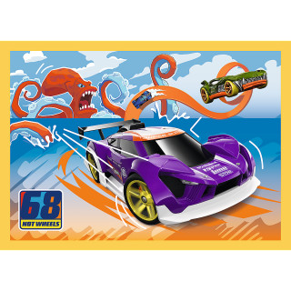 TREFL HOT WHEELS 4 dėlionių rinkinys