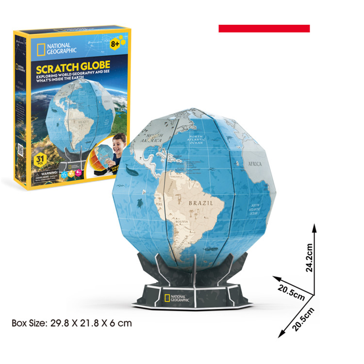 CUBICFUN 3D dėlionė Scratch Globe"