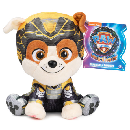 PAW PATROL MOVIE Pliušinis herojus RUBBLE, 15 cm