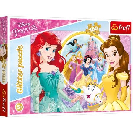 TREFL DISNEY PRINCESS Blizgantis dėlionė Princesės , 100 det.