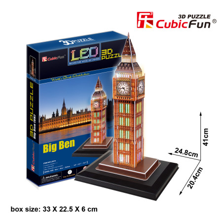 CUBICFUN 3D dėlionė Big Benas (LED)