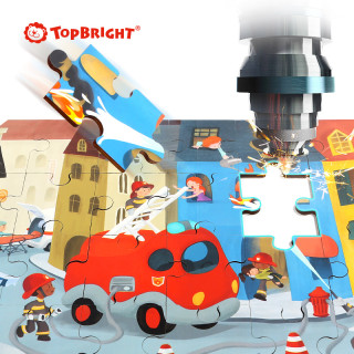 TOPBRIGHT Medinė dėlionė automobilyje, 24 det.