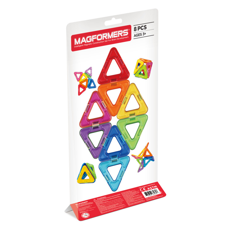 MAGFORMERS Magnetinis rinkinys Trikampiai , 8 vnt.