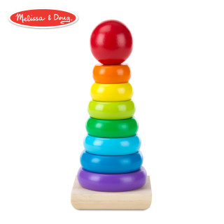 MELISSA & DOUG Žiedų piramidė Vaivorykštė