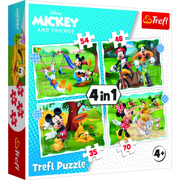 TREFL DISNEY 4 dėlionių rinkinys Peliukas Mikis