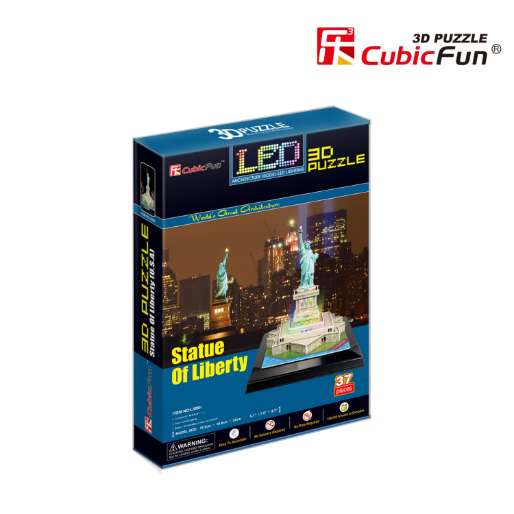 CUBICFUN 3D dėlionė Laisvės statula (LED)