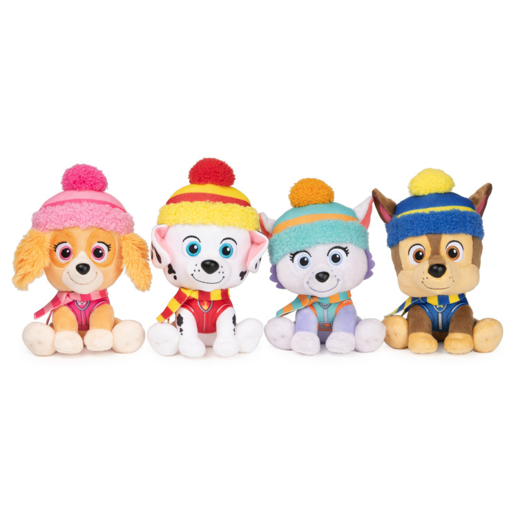 PAW PATROL Žiemiškas pliušinis herojus, 15 cm