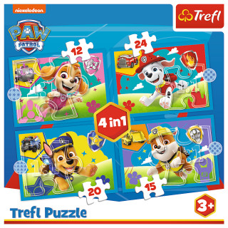 TREFL PAW PATROL 4 dėlionių rinkinys Šuniukai-patruliai