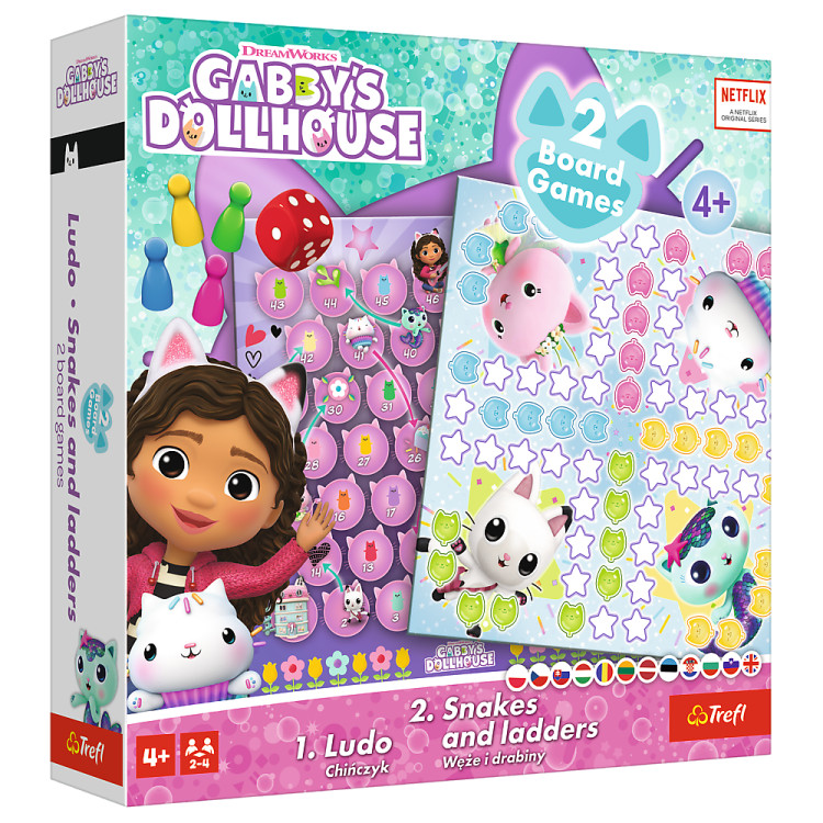 TREFL GABBY´S DOLLHOUSE Stalo žaidimas 2 in 1