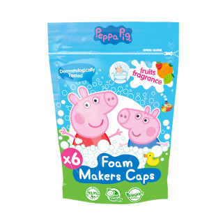 PEPPA PIG Vonios putų kapsulės, 6 x 16 g