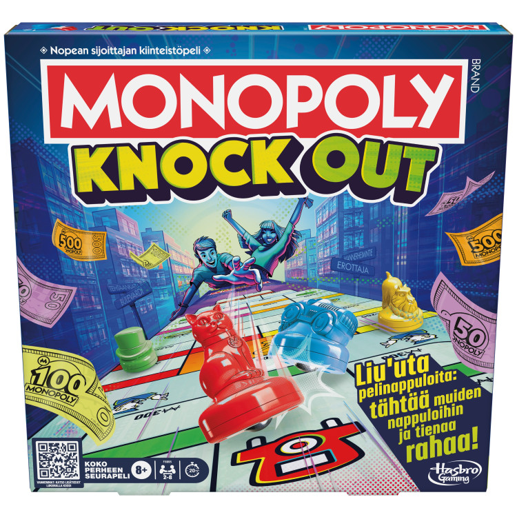 MONOPOLY Stalo žaidimas Knockout (suomių kalba)