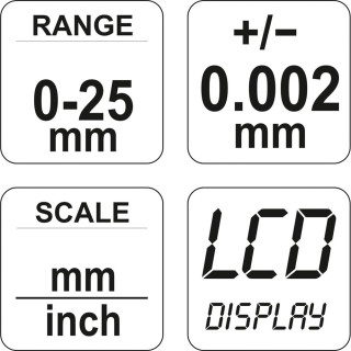 Mikrometras elektroninis 0-25mm