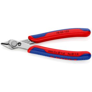 Precizinės elektronikos kirpimo replės 125mm KNIPEX