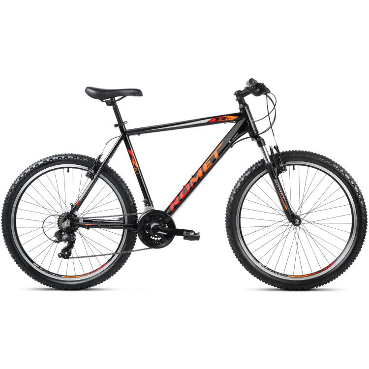 Dviratis Romet Rambler R6.1 26" 2023 black-orange-red-19" / L