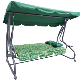 Garden Swing Seat Textylina 2 x 1 PATTERN Green