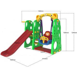 Slide Swing Basketball 3in1 Green