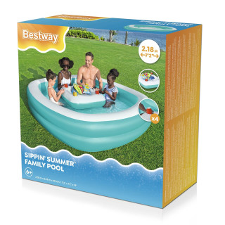 Pool 218x218x48cm + BESTWAY Floating Table