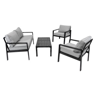 copy of Aluminum Garden Furniture Sofa + Two Armchairs + Table