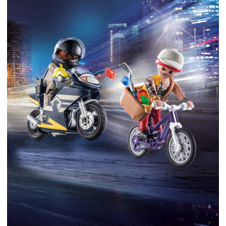 PLAYMOBIL CITY ACTION Pradinis rinkinys su policininku ir vagimi 71255