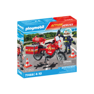 PLAYMOBIL ACTION HEROES Ugniagesių motociklas ir alyvos išsiliejimas 71466