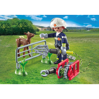 PLAYMOBIL ACTION HEROES Ugniagesių misija: gyvūnų gelbėjimas 71467