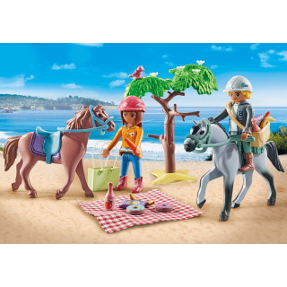 PLAYMOBIL HORSES OF WATERFALL Amelios ir Beno jodinėjimas paplūdimyje 71470