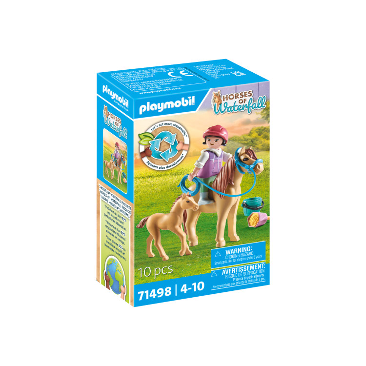 PLAYMOBIL HORSES OF WATERFALL Vaikas su poniais 71498