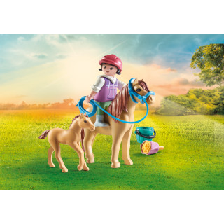 PLAYMOBIL HORSES OF WATERFALL Vaikas su poniais 71498