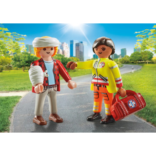 PLAYMOBIL DUOPACKS Paramedikas ir pacientas 71506