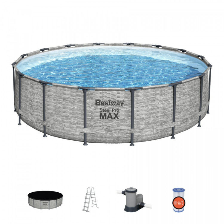 Frame Pool 14FT 427x122cm Steel Pro Max BESTWAY