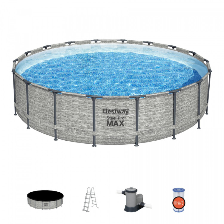 Frame Pool 18FT 549x122cm Steel Pro Max BESTWAY