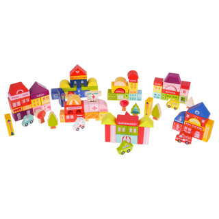 Wooden Blocks City 115pcs. + Sorter