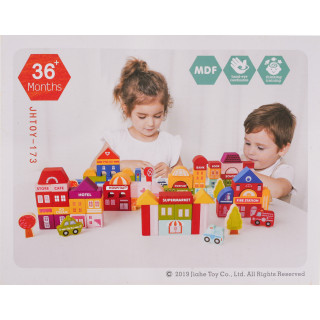 Wooden Blocks City 115pcs. + Sorter