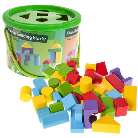 Wooden Block Set 50 pieces. + Sorter