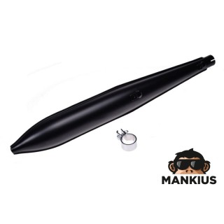 MUFFLER ASSY ROMET PONY TAIWAN BLACK, CLAMP