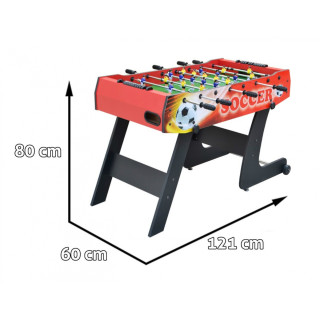 Football table 121x61x81 Folding Red