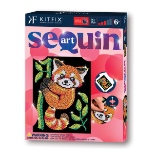 KITFIX DIY Sequin Art raudonasis rinkinys Raudonoji panda