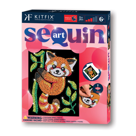 KITFIX DIY Sequin Art raudonasis rinkinys Raudonoji panda