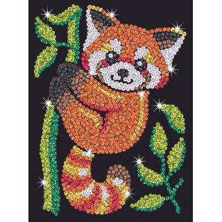 KITFIX DIY Sequin Art raudonasis rinkinys Raudonoji panda