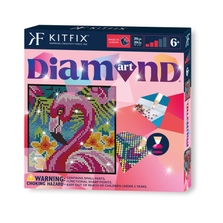 KITFIX DIY Deimančiukų menas Flamingas