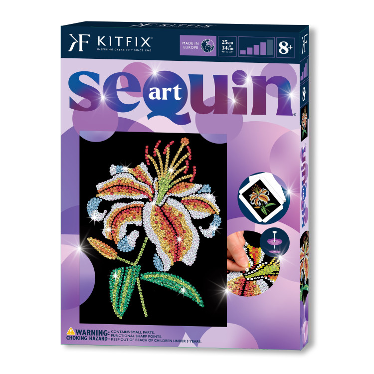 KITFIX DIY Sequin Art violetinis rinkinys Lelija