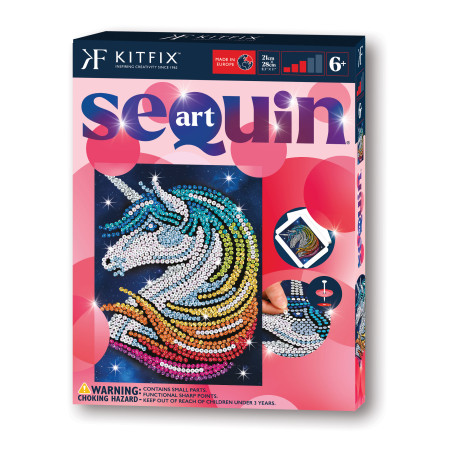 KITFIX DIY Sequin Art raudonasis rinkinys Vienaragis