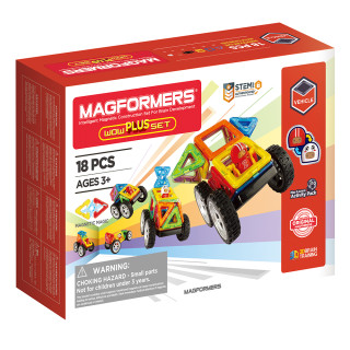 MAGFORMERS Magnetinis rinkinys Wow plus , 18 vnt.