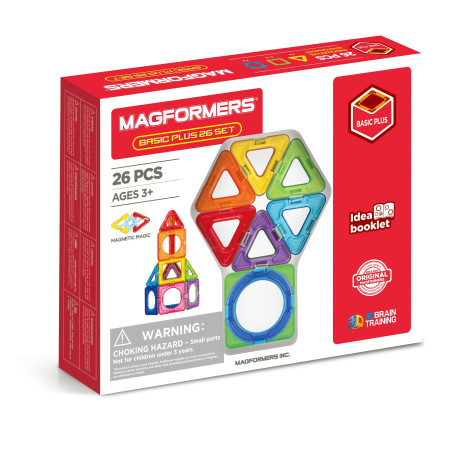 MAGFORMERS Magnetinis rinkinys Basic Plus , 26 vnt.