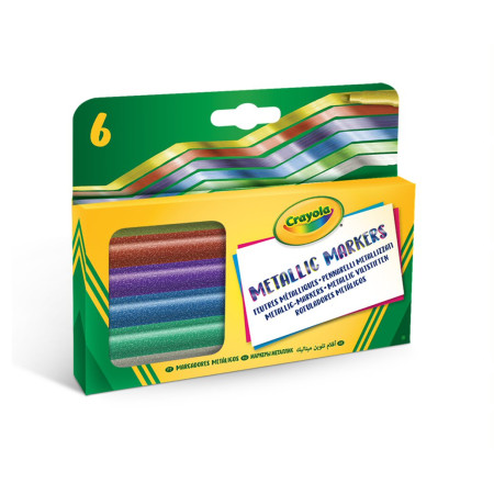 CRAYOLA Žymekliai Metallic , 6 vnt.