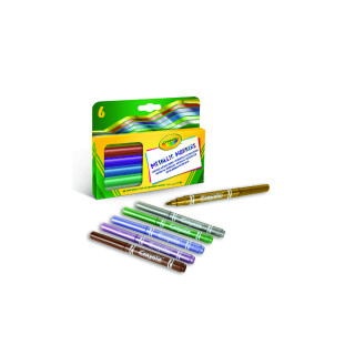 CRAYOLA Žymekliai Metallic , 6 vnt.