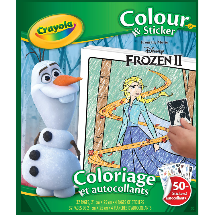 CRAYOLA FROZEN Spalvinimo knygelė su lipdukais Ledo šalis